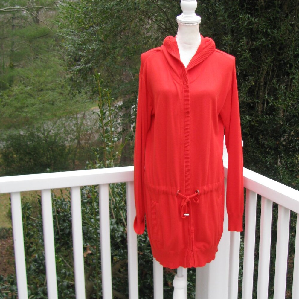 Kenneth Cole New York hooded snap button cardigan sweater Medium luxury style - Picture 3 of 6